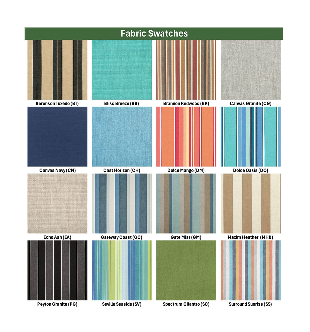 Fabiric samples