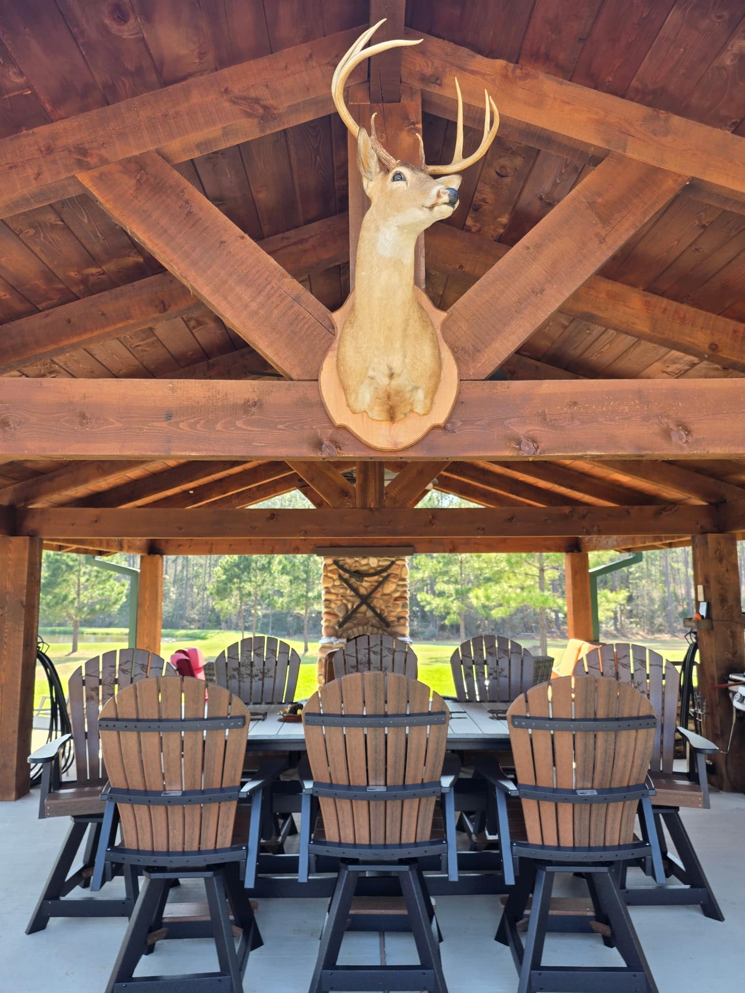 Photo of Tru180 chairs around a fire.